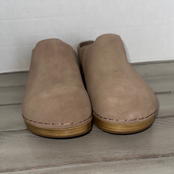 Bella Vita Shoes - Bella Vita Beige Suede Slip-On Clogs